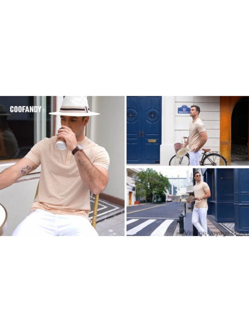 Men's Henley Shirt Short Sleeve Casual Tee Summer Button Stretch Top - Picture 6 of 6